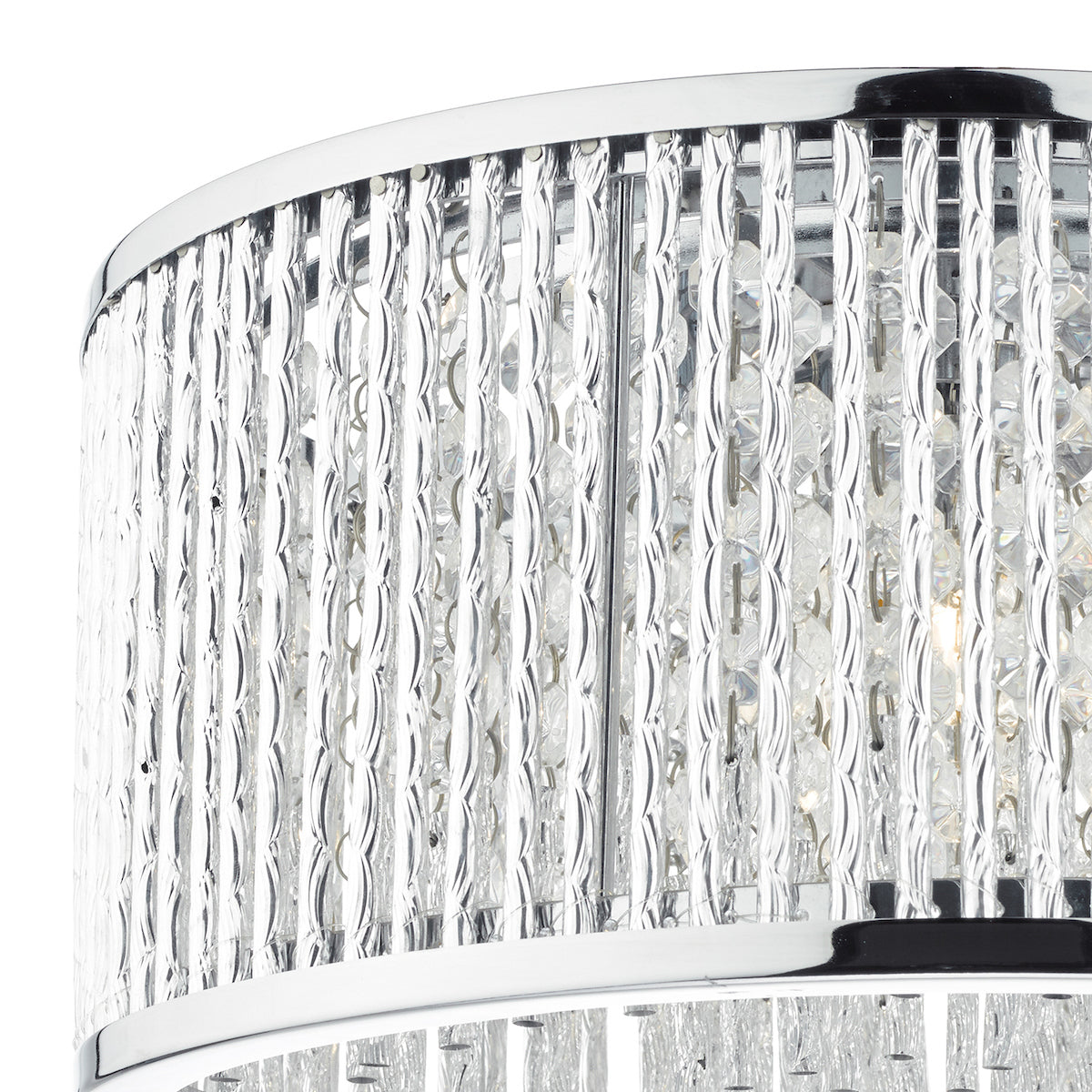 Nantes 3 Light Flush Polished Chrome Alum<br>Polished Chrome