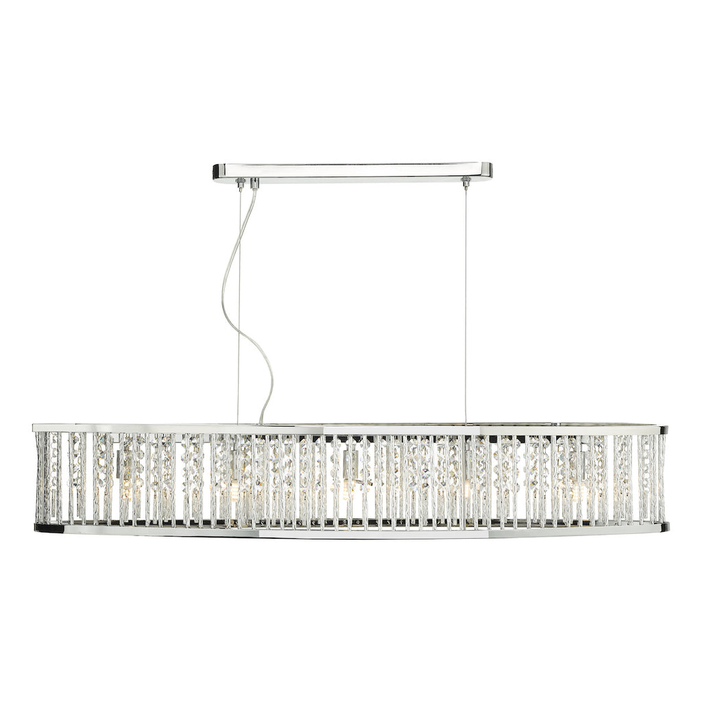 Nantes 5 Light Bar Pendant Polished Chrome Aluminium<br>Polished Chrome