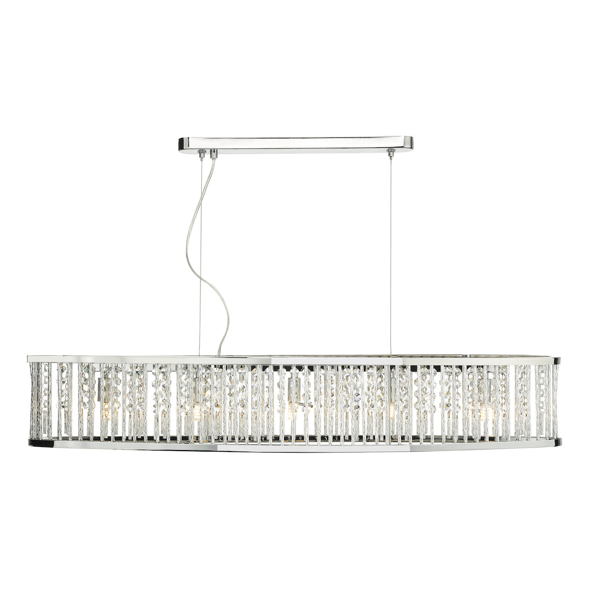 Nantes 5 Light Bar Pendant Polished Chrome Aluminium<br>Polished Chrome