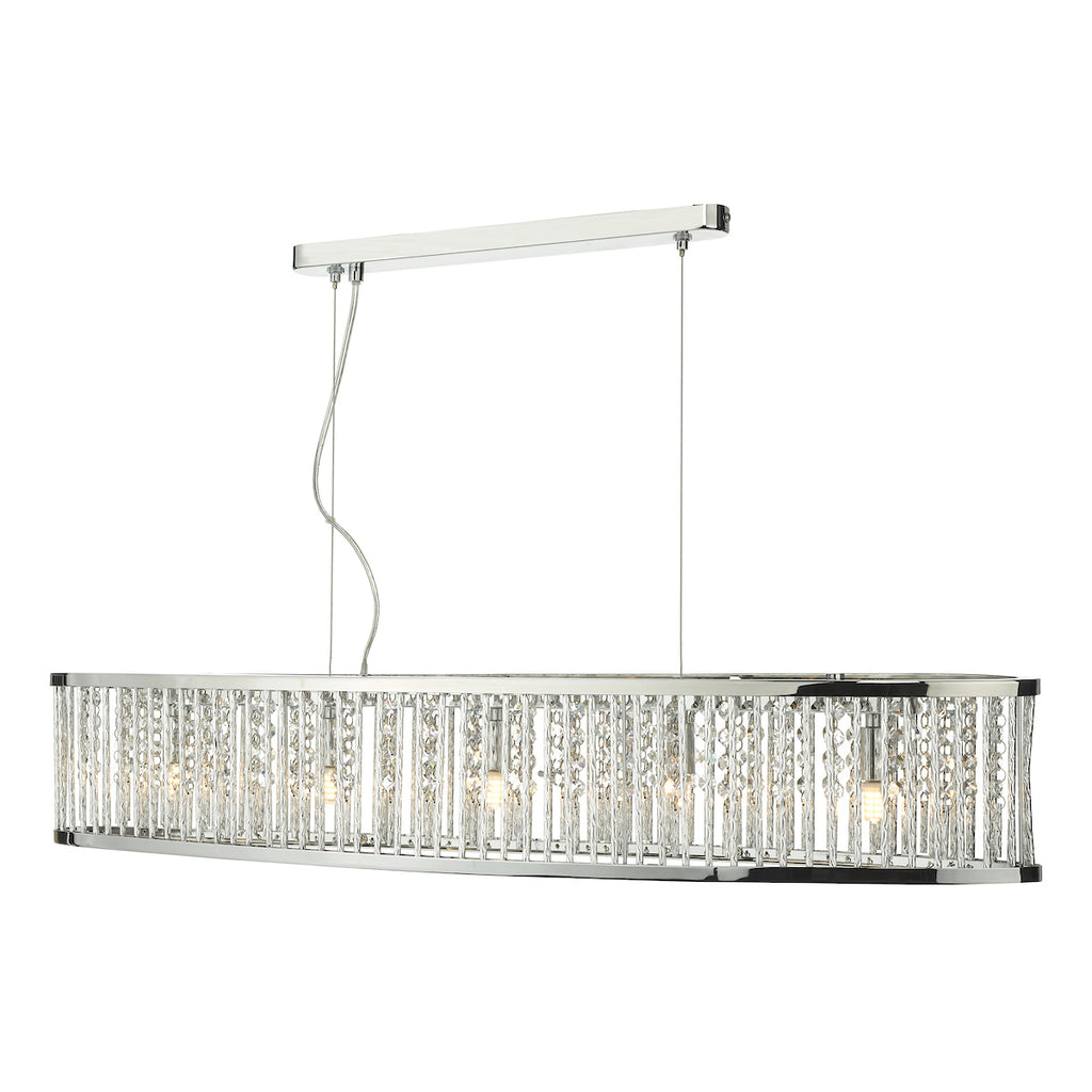 Nantes 5 Light Bar Pendant Polished Chrome Aluminium<br>Polished Chrome