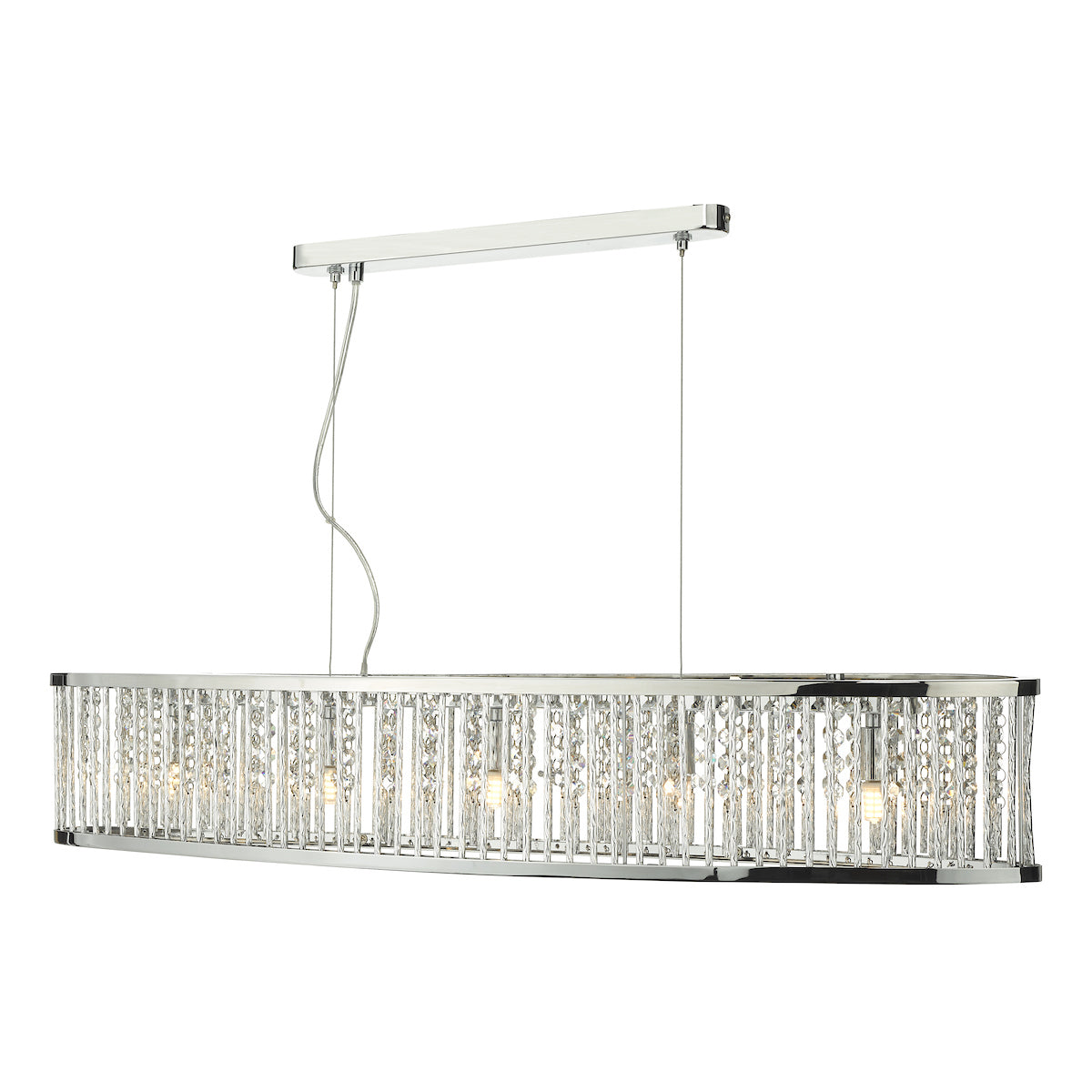 Nantes 5 Light Bar Pendant Polished Chrome Aluminium<br>Polished Chrome