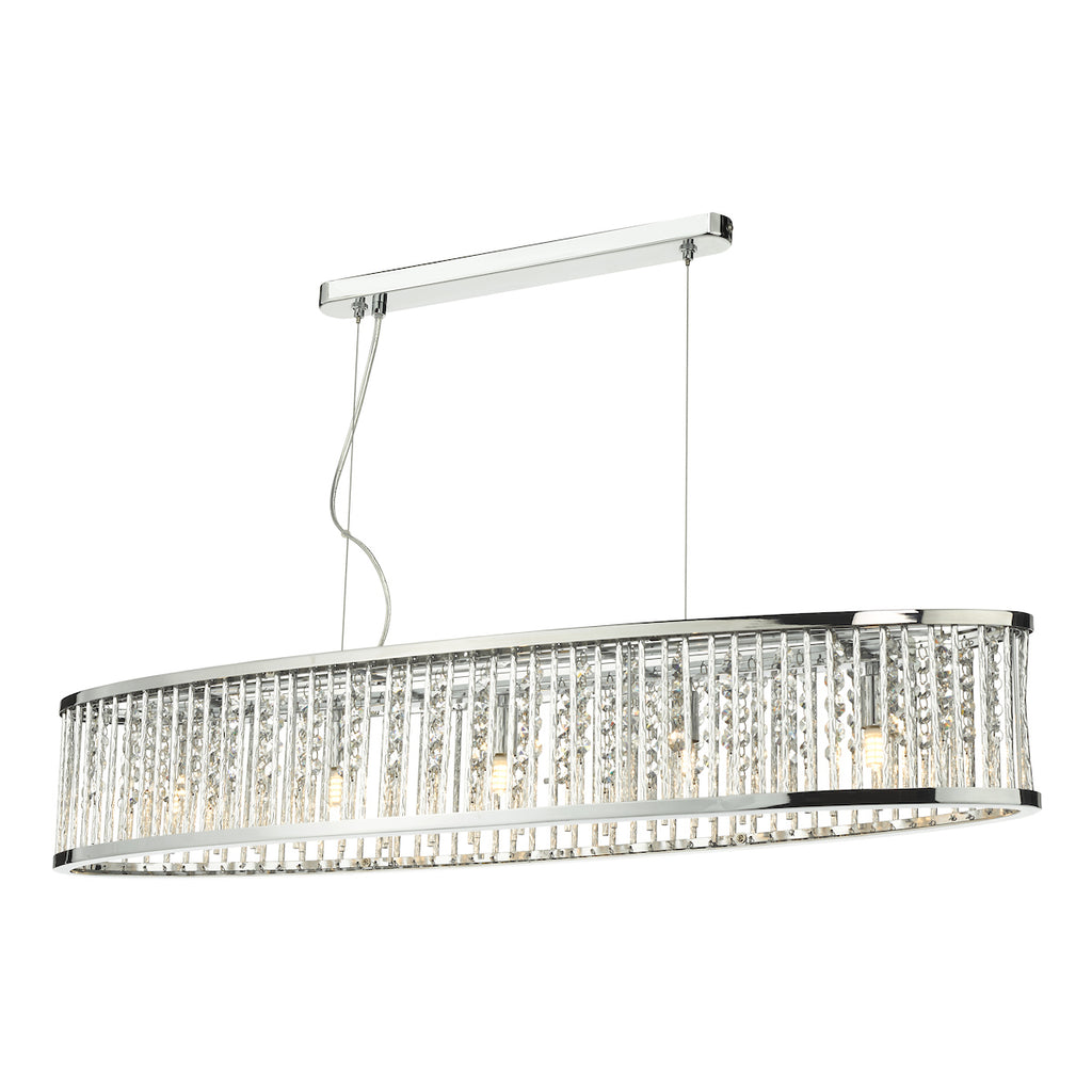 Nantes 5 Light Bar Pendant Polished Chrome Aluminium<br>Polished Chrome