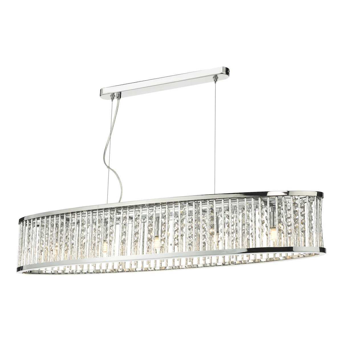 Nantes 5 Light Bar Pendant Polished Chrome Aluminium<br>Polished Chrome
