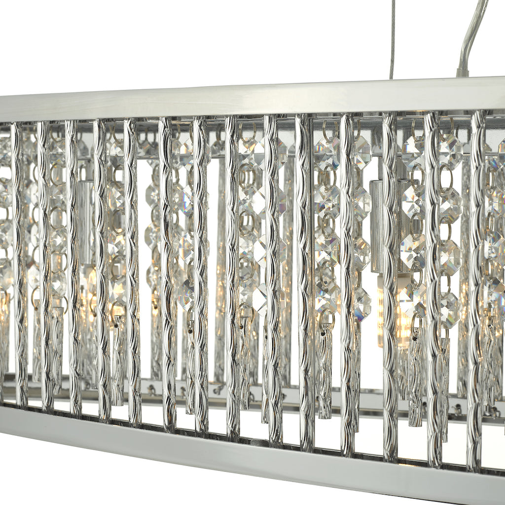 Nantes 5 Light Bar Pendant Polished Chrome Aluminium<br>Polished Chrome