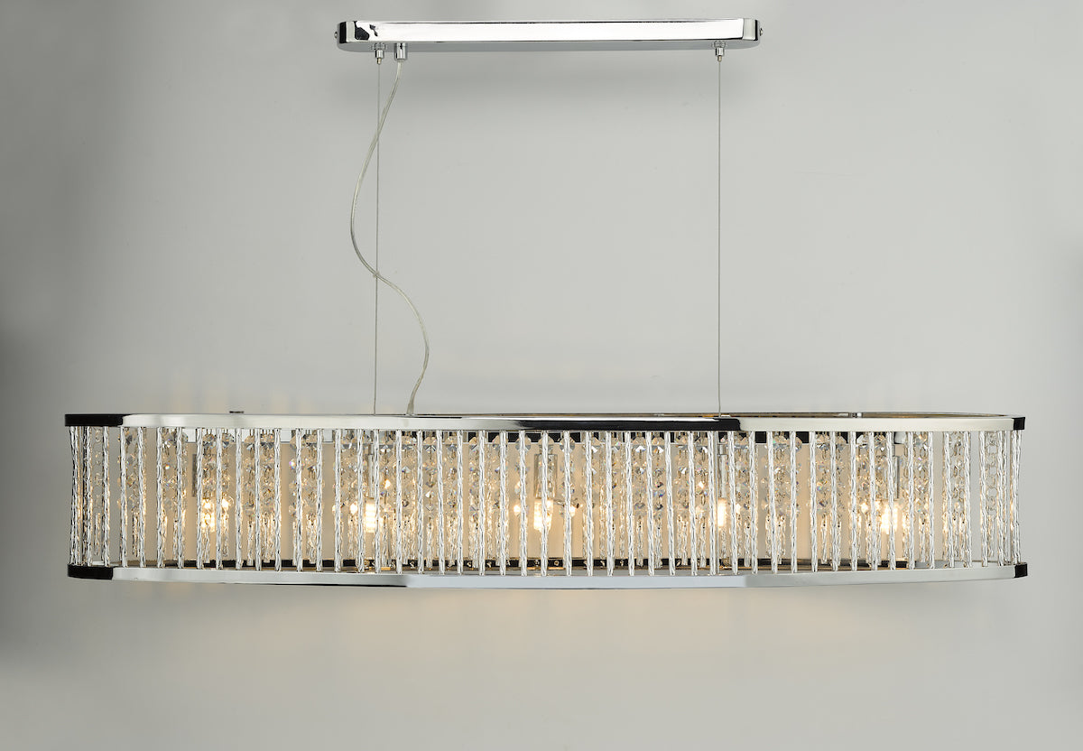 Nantes 5 Light Bar Pendant Polished Chrome Aluminium<br>Polished Chrome