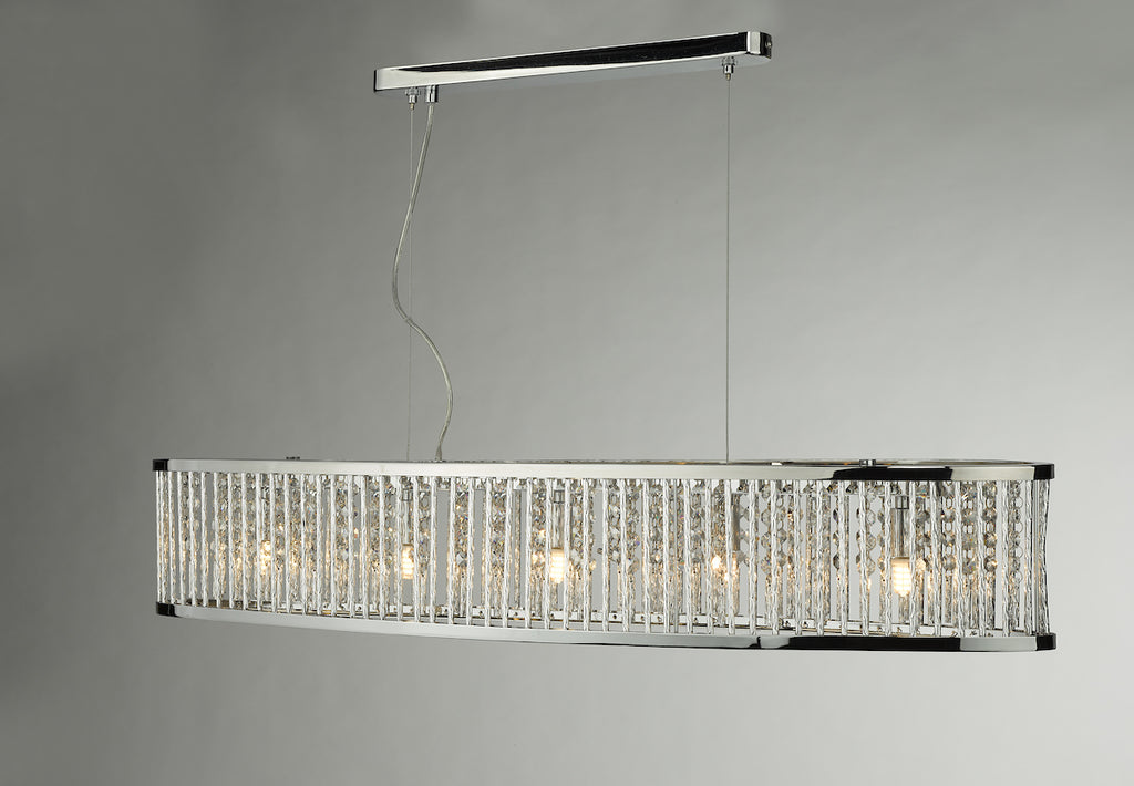 Nantes 5 Light Bar Pendant Polished Chrome Aluminium<br>Polished Chrome