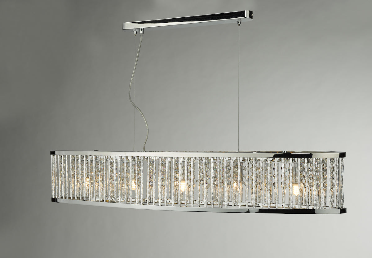 Nantes 5 Light Bar Pendant Polished Chrome Aluminium<br>Polished Chrome
