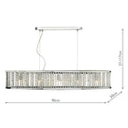 Nantes 5 Light Bar Pendant Polished Chrome Aluminium<br>Polished Chrome