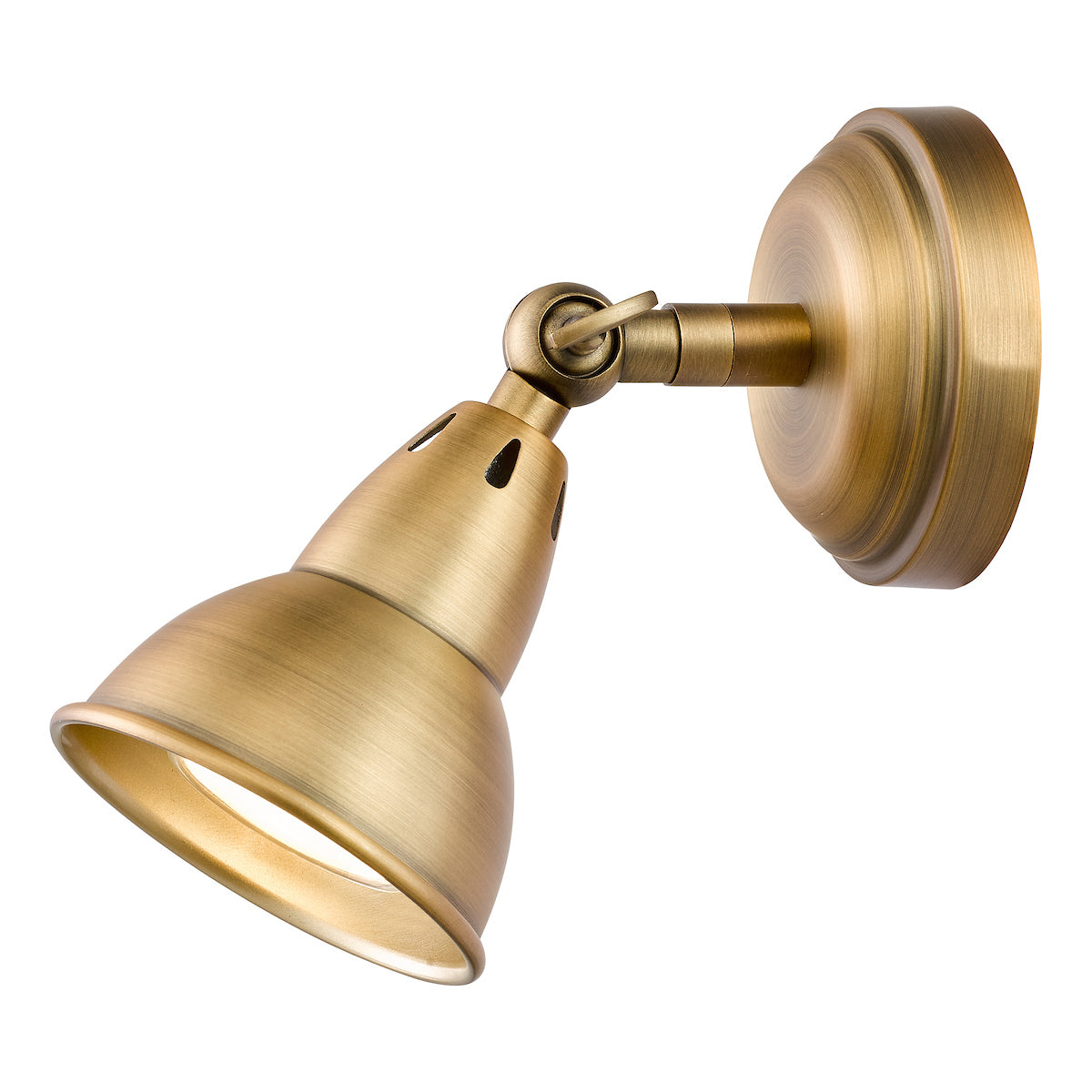 Nathaniel Single Wall Spotlight Aged Brass<br>Aged Brass