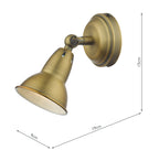 Nathaniel Single Wall Spotlight Aged Brass<br>Aged Brass