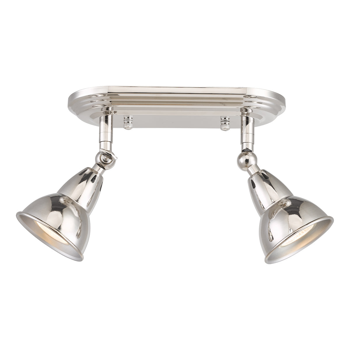 Nathaniel 2 Light Plate Spotlight Polished Nickel<br>Polished Nickel