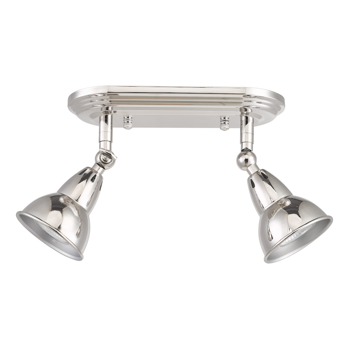 Nathaniel 2 Light Plate Spotlight Polished Nickel<br>Polished Nickel