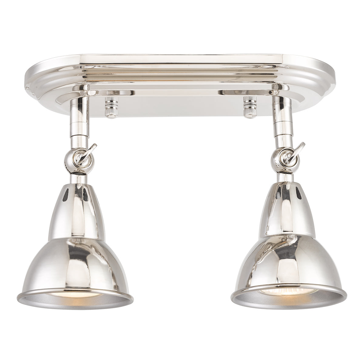 Nathaniel 2 Light Plate Spotlight Polished Nickel<br>Polished Nickel