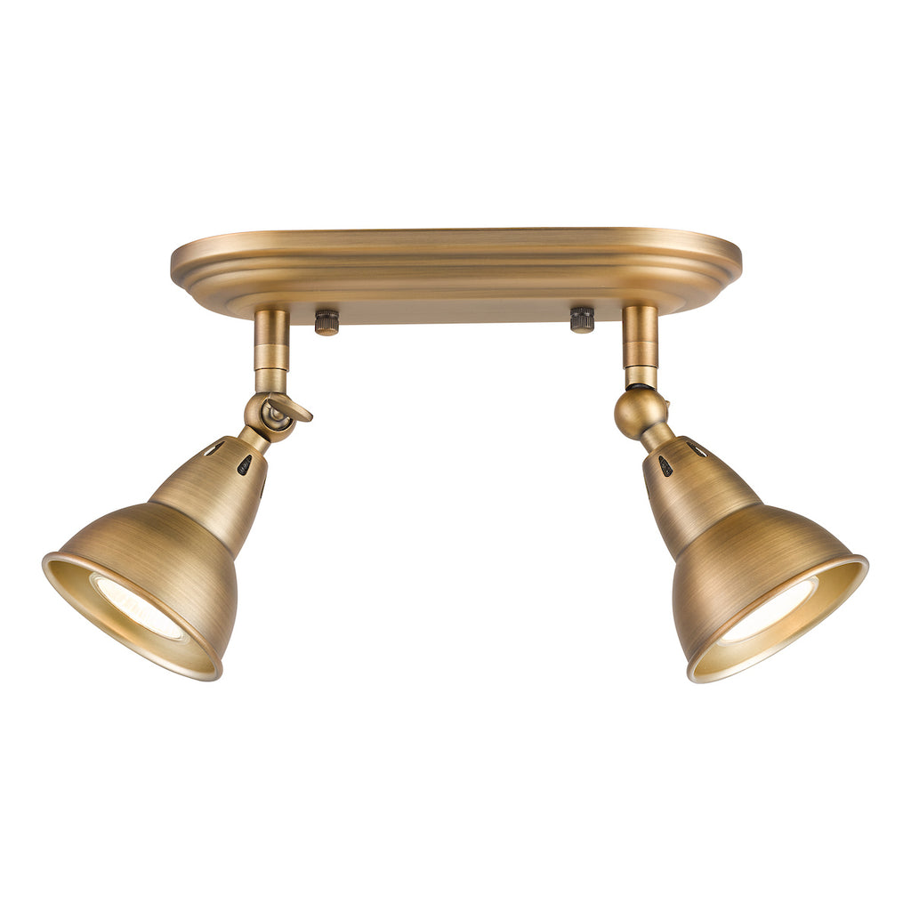 Nathaniel 2 Light Plate Spotlight Aged Brass<br>Aged Brass