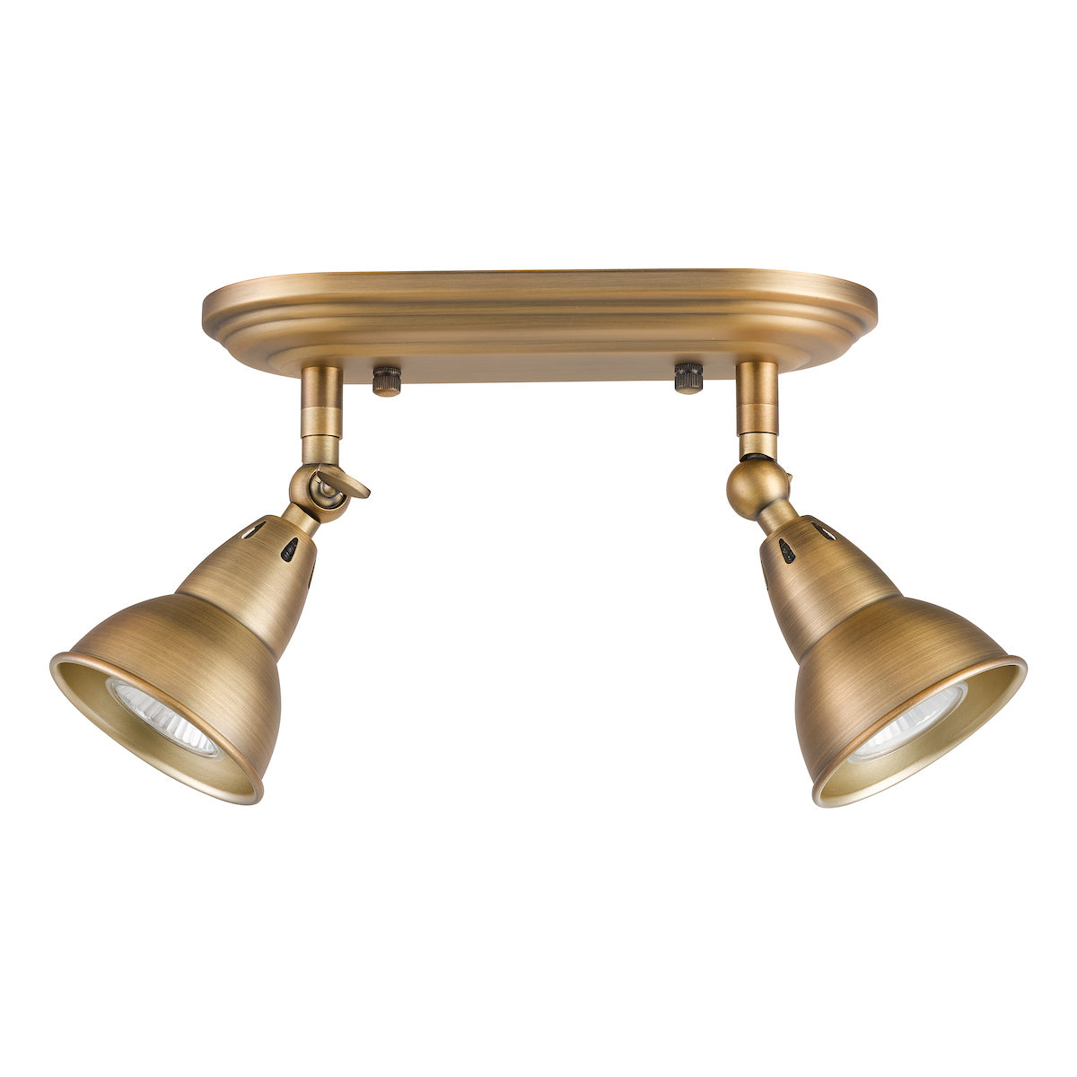 Nathaniel 2 Light Plate Spotlight Aged Brass<br>Aged Brass
