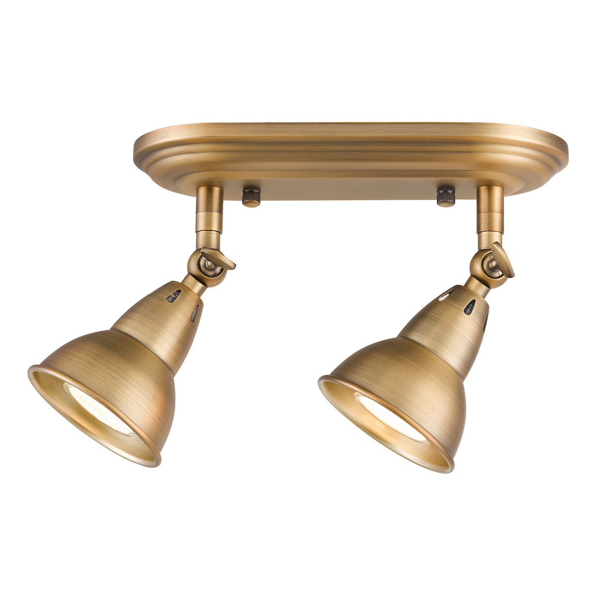 Nathaniel 2 Light Plate Spotlight Aged Brass<br>Aged Brass