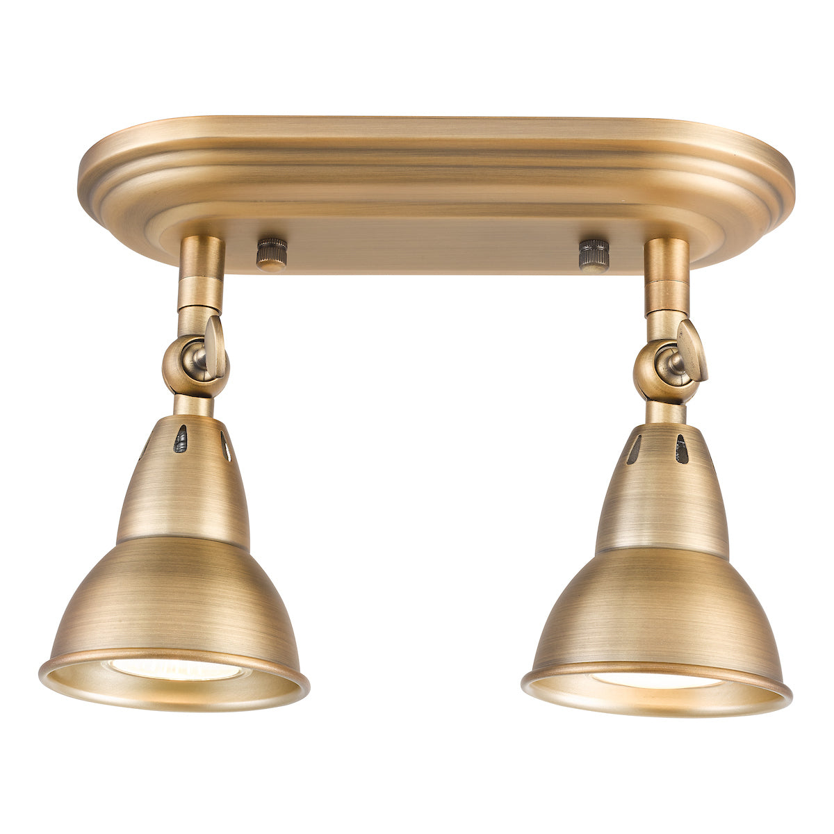 Nathaniel 2 Light Plate Spotlight Aged Brass<br>Aged Brass