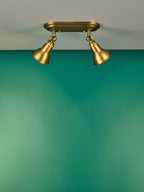 Nathaniel 2 Light Plate Spotlight Aged Brass<br>Aged Brass