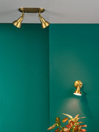 Nathaniel 2 Light Plate Spotlight Aged Brass<br>Aged Brass