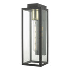 Naxos Outdoor Wall Light Black Glass IP43<br>Matt Black