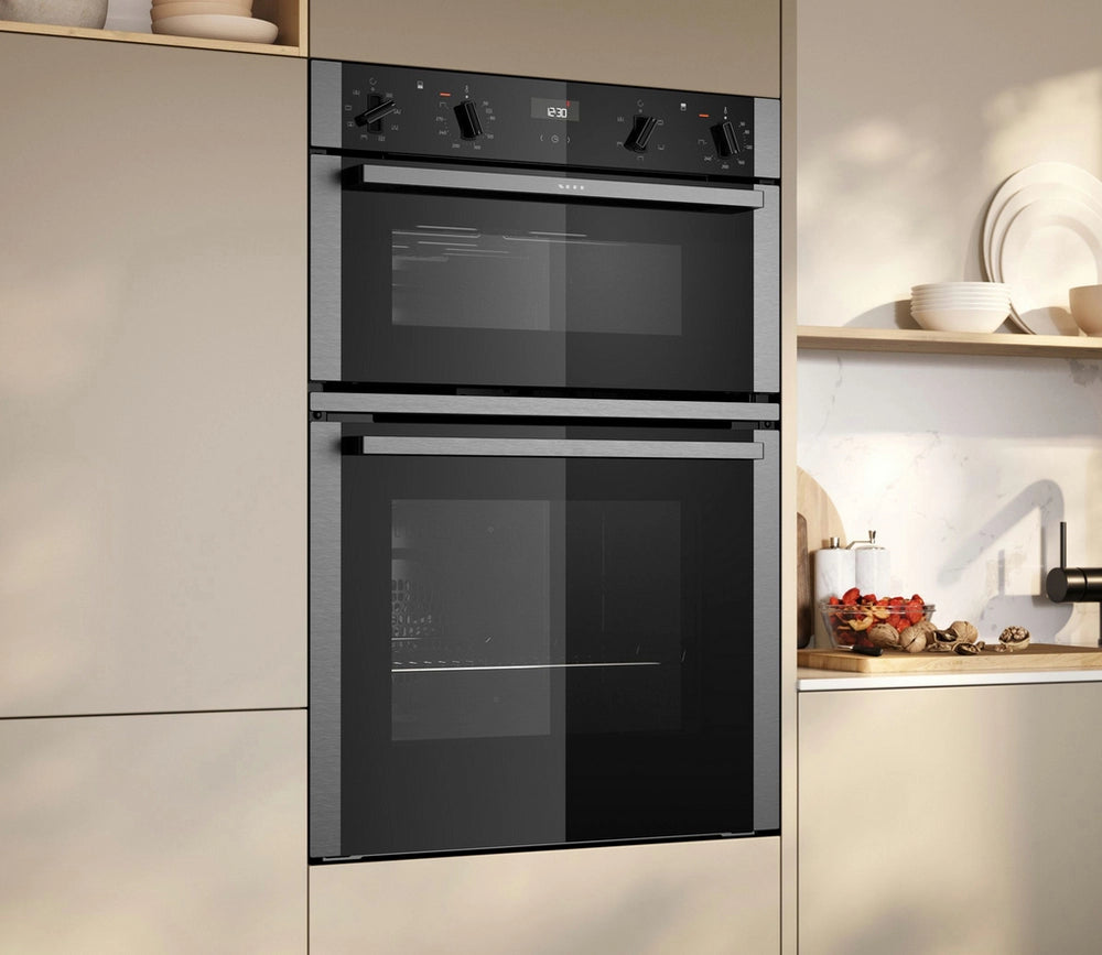 Neff U1ACE2AN3B 59.4cm Built In Electric Double Oven - Stainless Steel