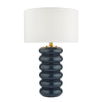Niamh Table Lamp Blue Glass With Shade <br>Blue Glass