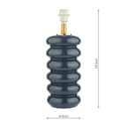 Niamh Table Lamp Blue Glass Base Only<br>Blue Glass