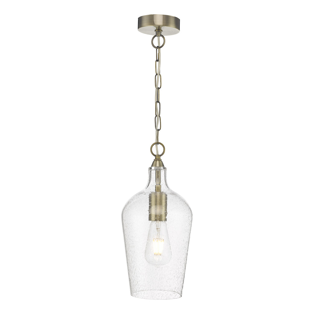 Nida Pendant Antique Brass Glass<br>Glass