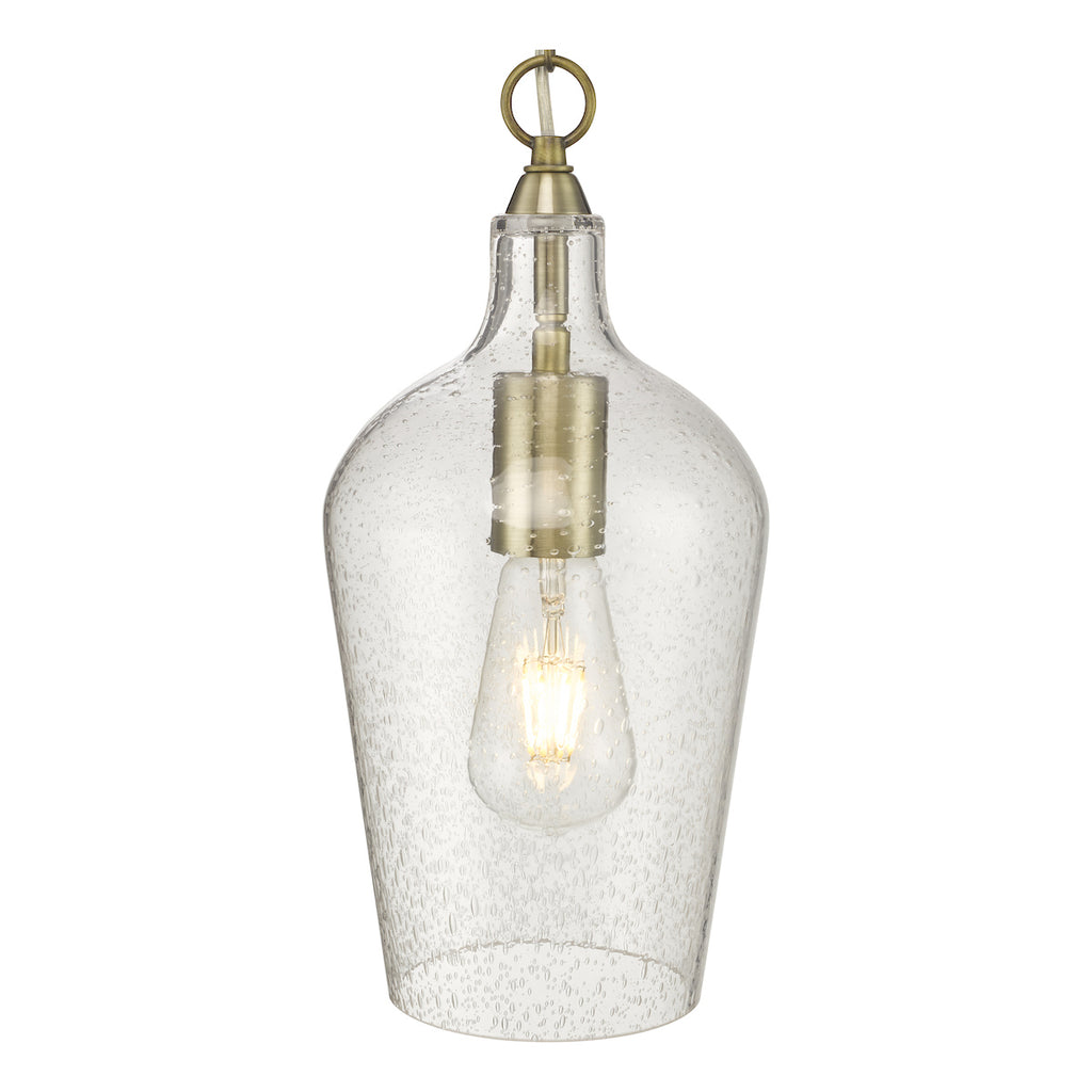 Nida Pendant Antique Brass Glass<br>Glass