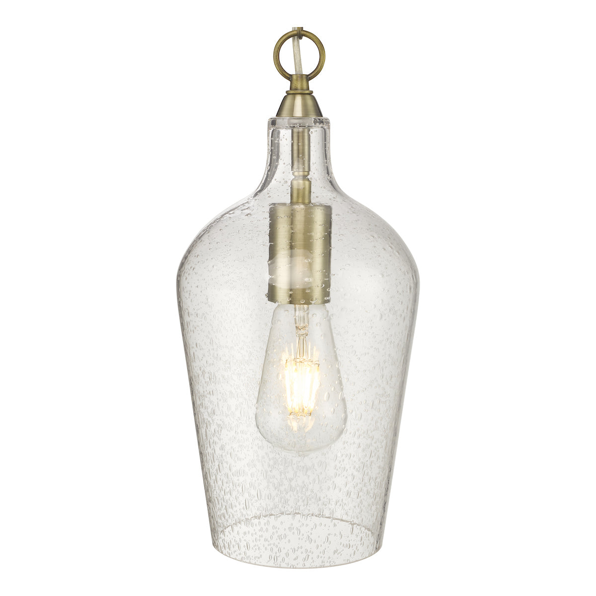 Nida Pendant Antique Brass Glass<br>Glass