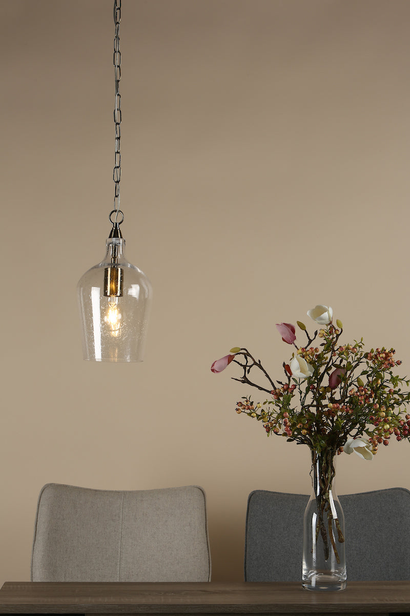 Nida Pendant Antique Brass Glass<br>Glass