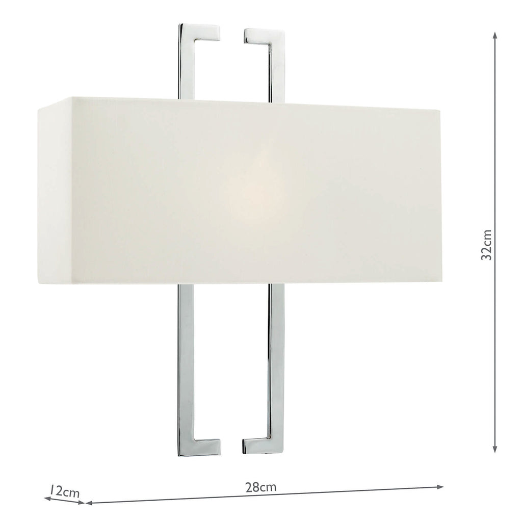 Nile Wall Light Polished Chrome With Shade <br>Polished Chrome