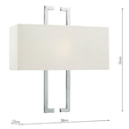 Nile Wall Light Polished Chrome With Shade <br>Polished Chrome