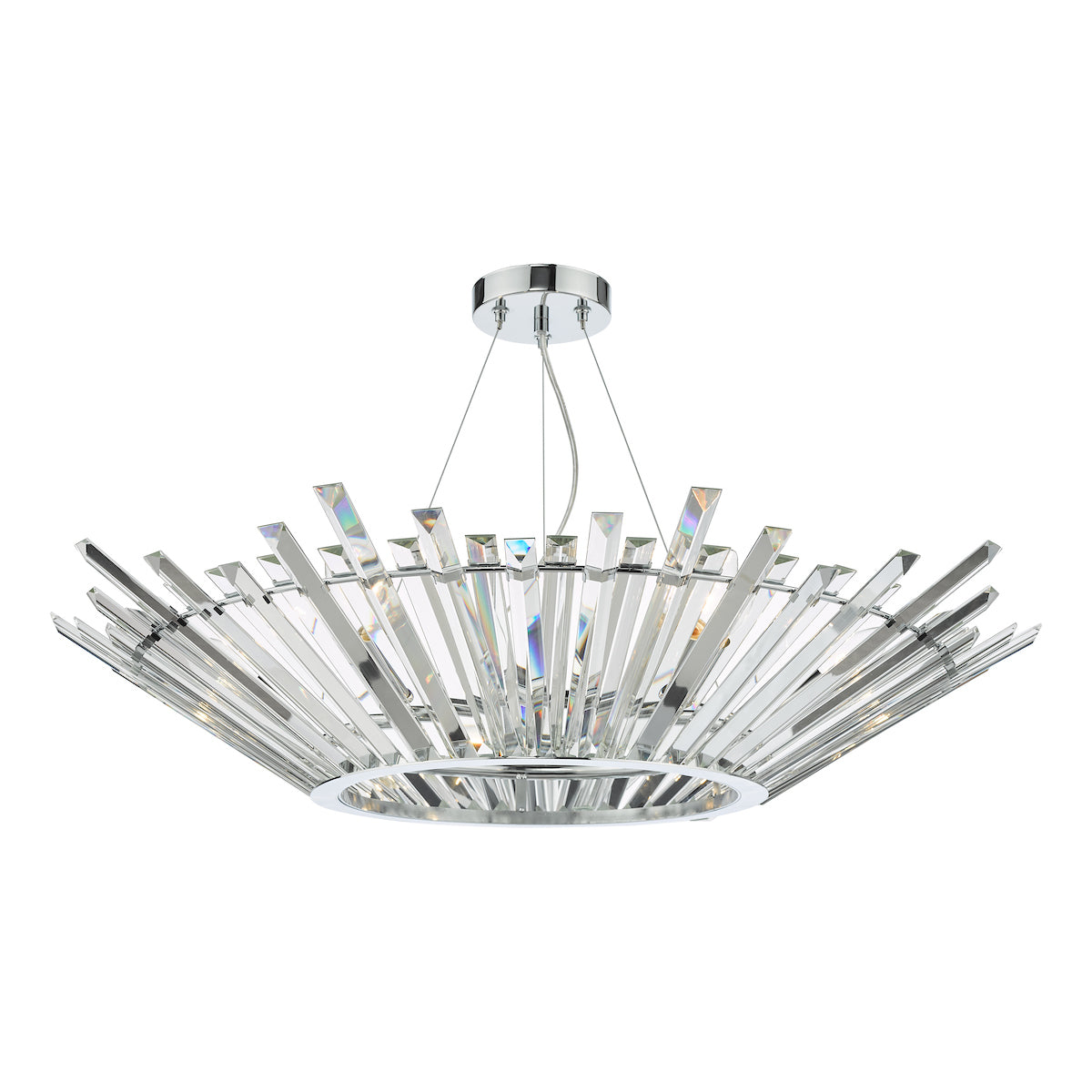 Nimbus 6 Light Pendant Polished Chrome Crystal<br>Polished Chrome