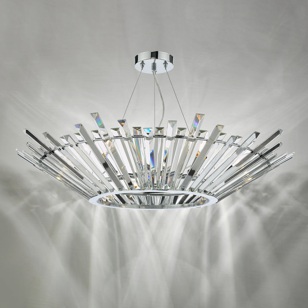 Nimbus 6 Light Pendant Polished Chrome Crystal<br>Polished Chrome