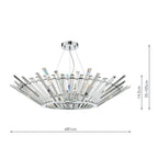Nimbus 6 Light Pendant Polished Chrome Crystal<br>Polished Chrome