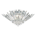 Nimbus 5 Light Flush Polished Chrome Crystal<br>Crystal