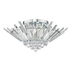 Nimbus 5 Light Flush Polished Chrome Crystal<br>Crystal