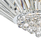 Nimbus 5 Light Flush Polished Chrome Crystal<br>Crystal