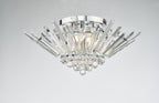 Nimbus 5 Light Flush Polished Chrome Crystal<br>Crystal