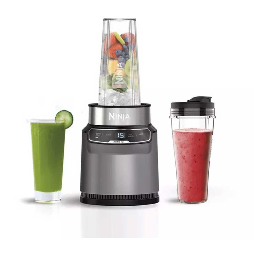 Ninja BN500UK Motorised Compact Blender with Auto-iQ - Dark Grey
