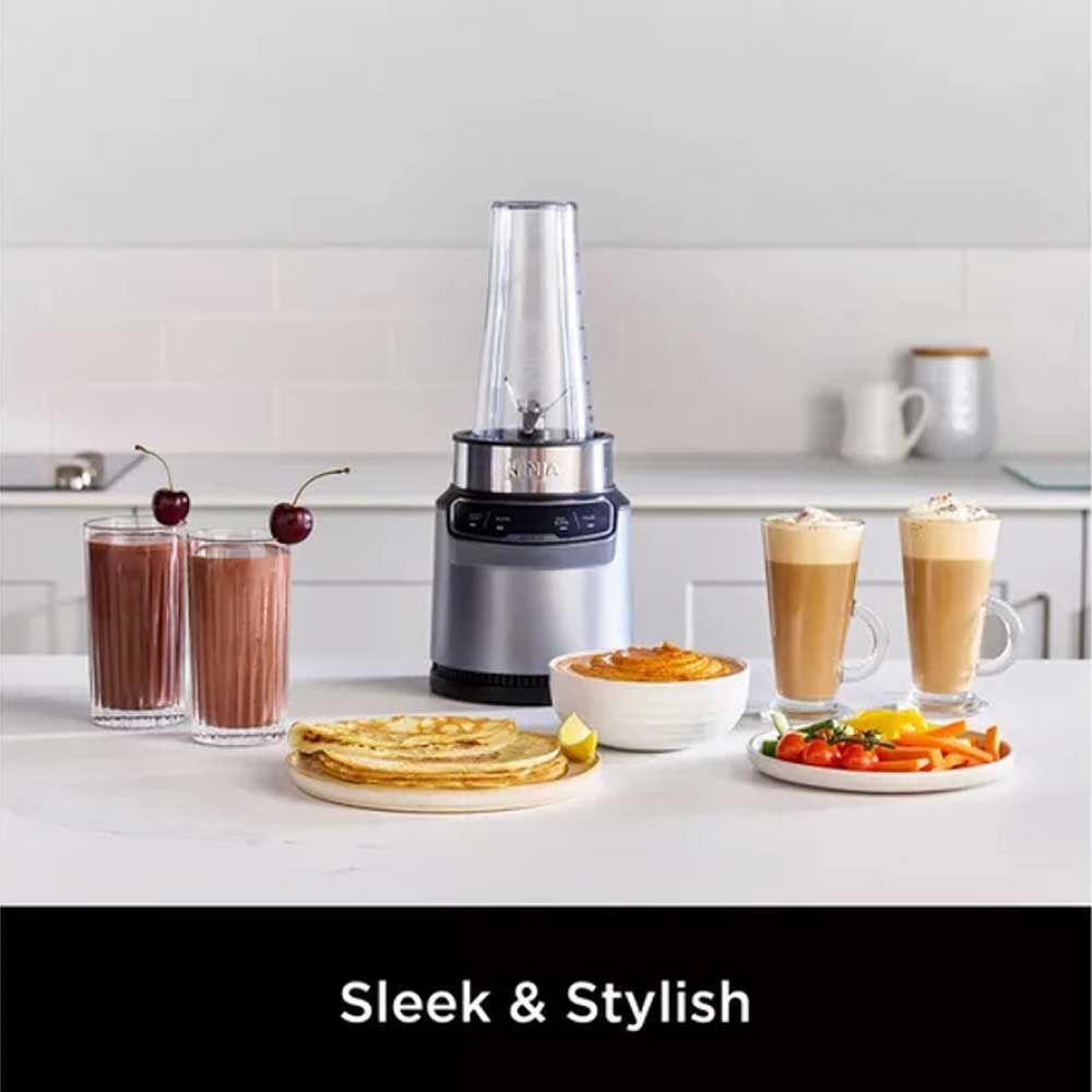 Ninja BN500UK Motorised Compact Blender with Auto-iQ - Dark Grey