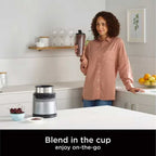 Ninja BN500UK Motorised Compact Blender with Auto-iQ - Dark Grey