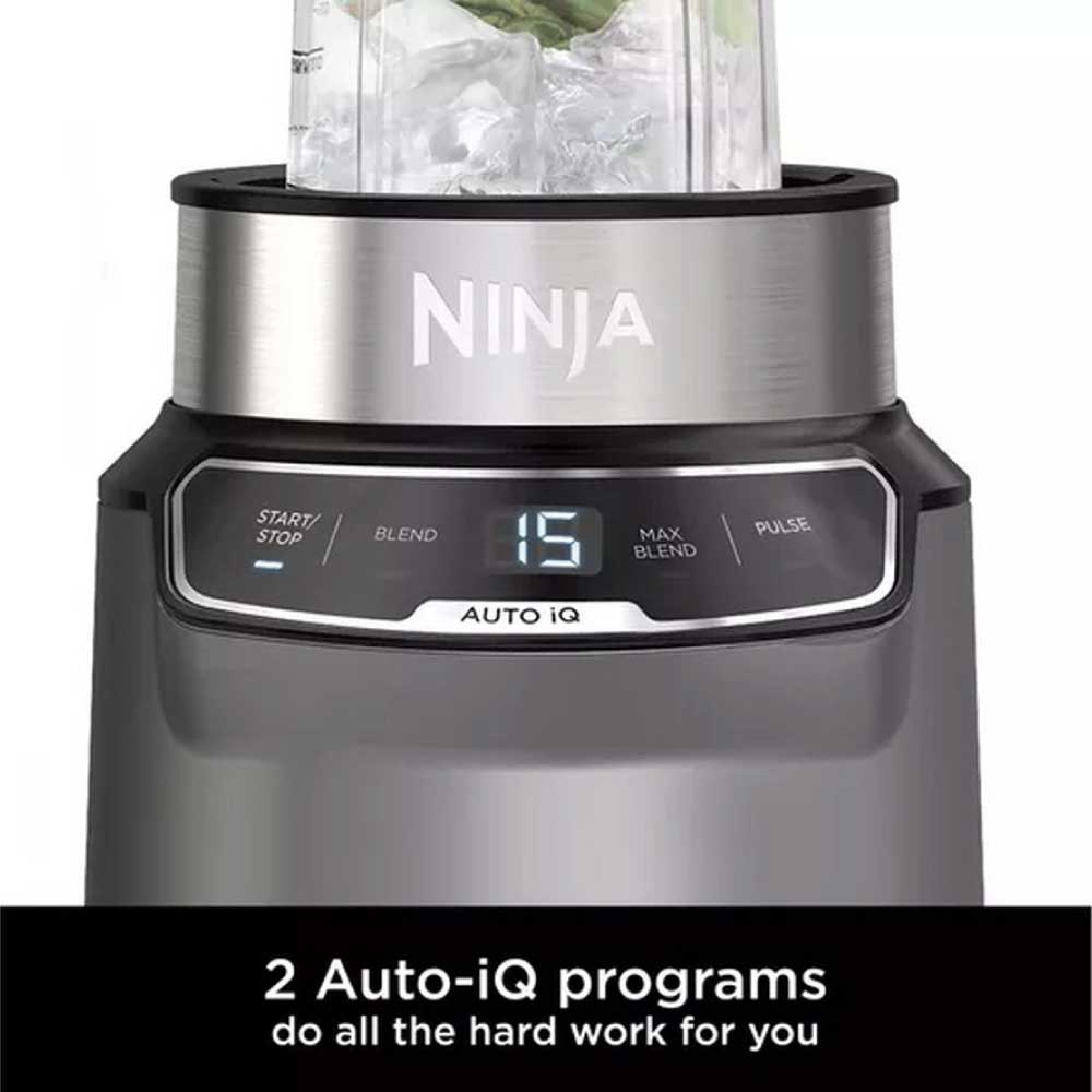 Ninja BN500UK Motorised Compact Blender with Auto-iQ - Dark Grey