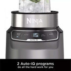 Ninja BN500UK Motorised Compact Blender with Auto-iQ - Dark Grey