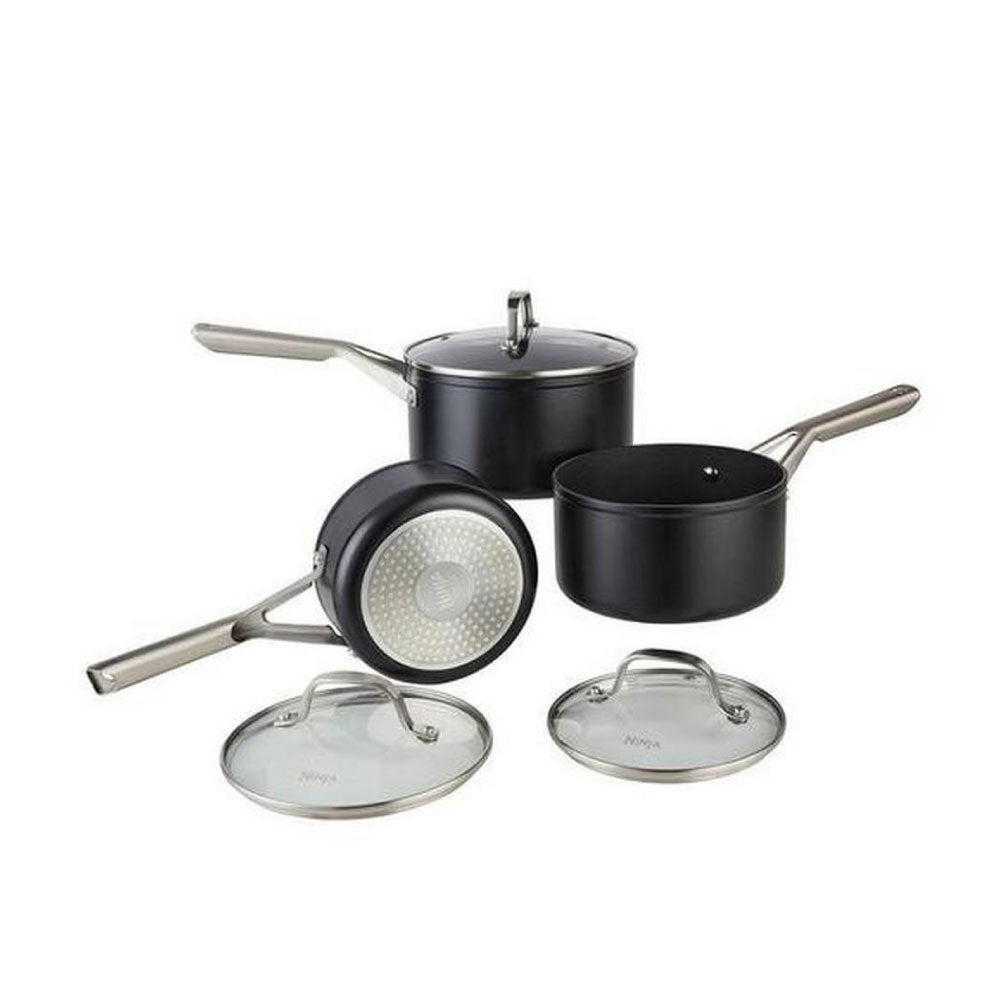 Ninja C13000UK Essentials Range Cookware 3-Piece Pan Set - Black