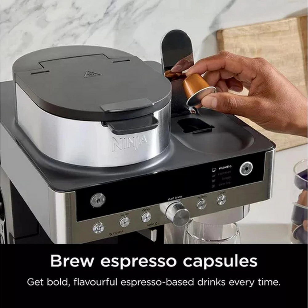 Ninja CFN802UK Espresso & Filter Coffee Machine - Silver / Black
