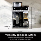 Ninja CFN802UK Espresso & Filter Coffee Machine - Silver / Black
