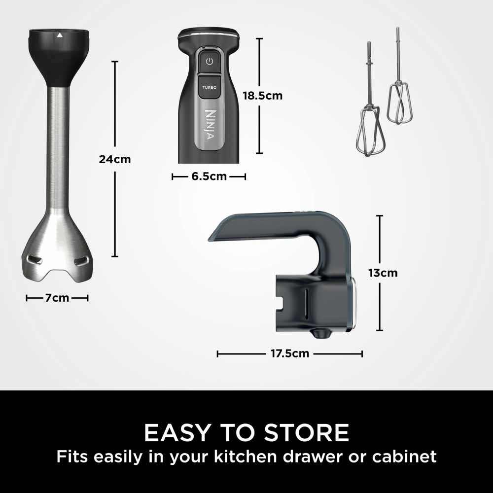 Ninja CI090UK Ninja Foodi 2-in-1 Hand Blender & Mixer - Black