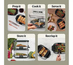 Ninja DD102UKIV2 Dual Zone 8-in-1 Function Glass Air Fryer - Bone